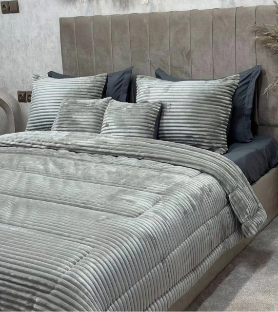 روتختی دونفره مخمل کبریتی 8 تکه